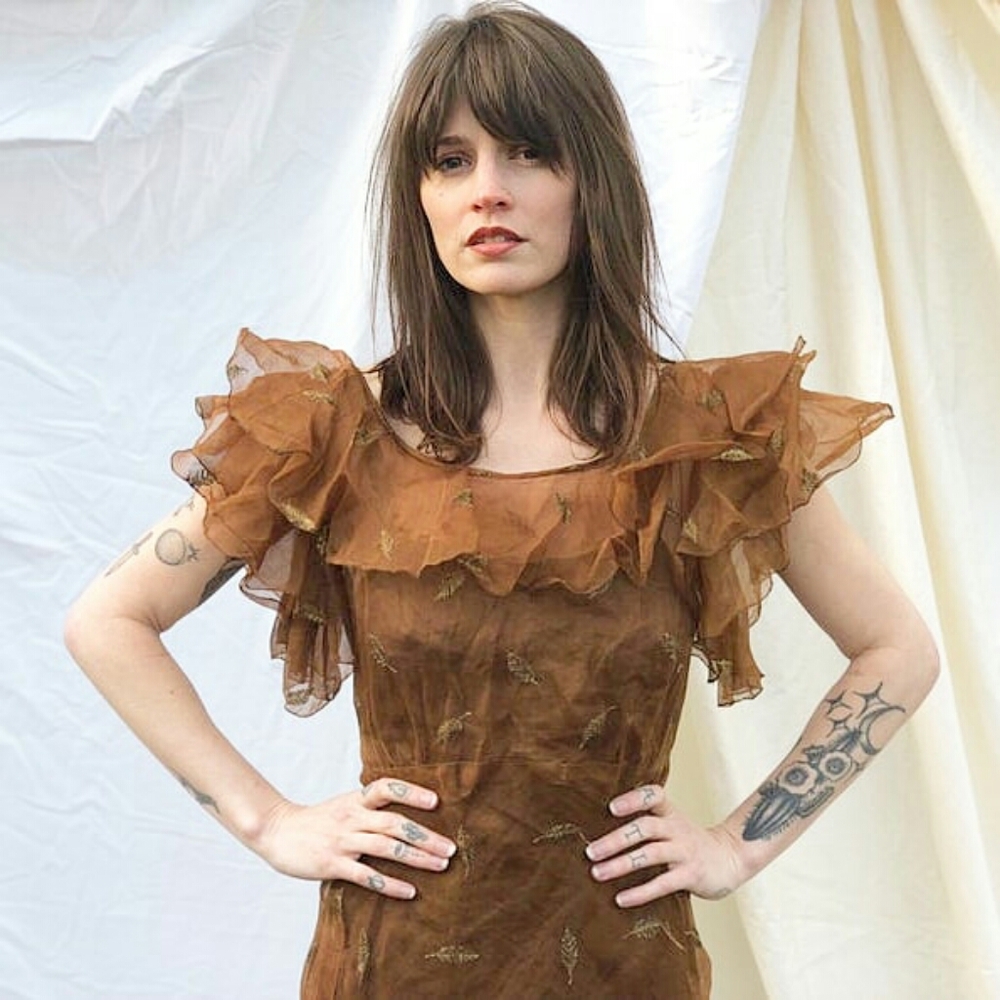 Vintage 1930s Organza Evening Gown - Small 2/4